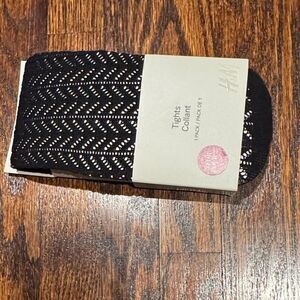 H&M Black Chevron Tights